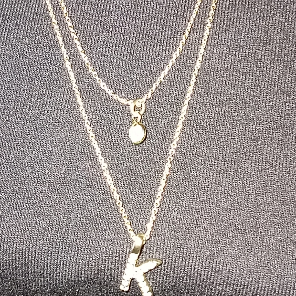 Loft Gold tone letter K necklace set - Picture 2 of 5